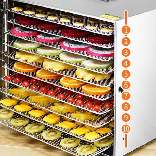 

dehydrators 10 trays dehydrator stainless steel pet snacks seafood scented dryer fruit vegetable meat dry machine 110v 220v