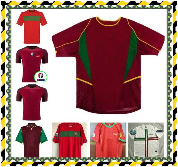 

retro portuguese 98 02 soccer jerseys figo ronaldo nani f.coentrao 04 10 carvalho j.moutinho football shirts deco pepe quaresma rui costa 10, Black;yellow