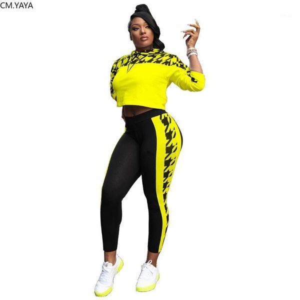 

winter women sets full sleeve hooded pants suits plaid print two piece set night club tracksuits sporty fitness outfits 80921, White