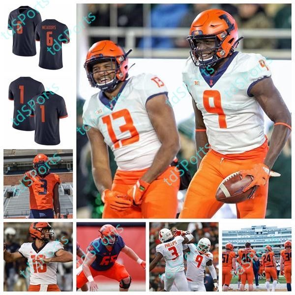 

ncaa illinois fighting illini jerseys a.j. jenkins jersey kevin hardy simeon rice justice williams college football jerseys custom, Black