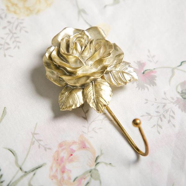 

hooks & rails home decorative wall rack hook up towel hanger flower shaped gold silver resin decoration wall-mounted1