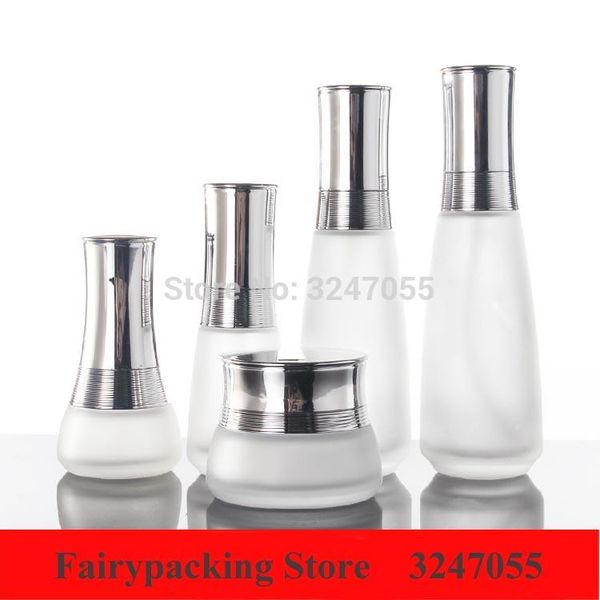 

storage bottles & jars 10pcs 120ml100ml45ml30ml glass cosmetic lotion pump bottle, empty portable emulsion/foundation package, 50g cream/mas