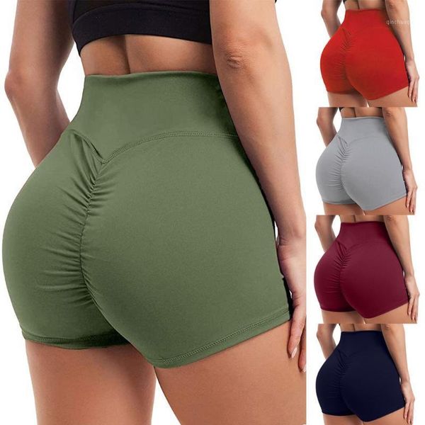 

women's yoga shorts sports running sportswear fitness seamless workout exercise gyms waistband high waist yoga shorts pants l7081, White;red