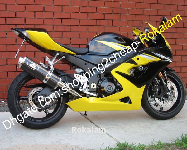 Rennverkleidung für Suzuki K5 GSXR 1000 05 06 GSXR1000 2005 2006 GSX-R1000 GSX R1000 Gelb Schwarz Motorrad-Set (Spritzguss)