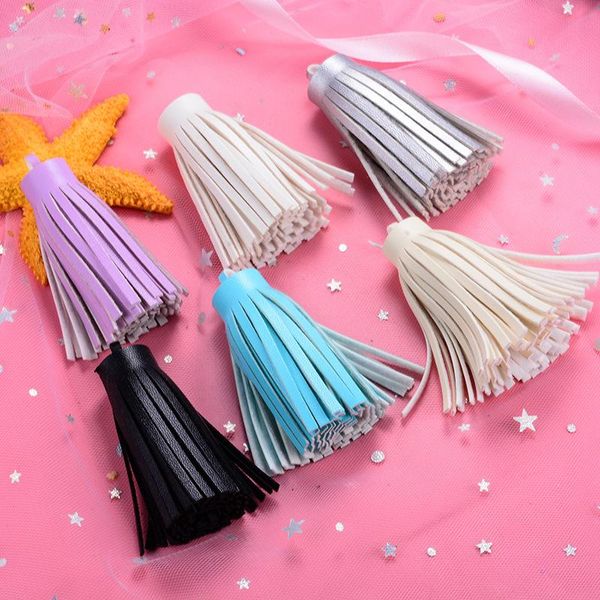 

10pcs mini faux leather tassel diy fringe keychain leather tassels caps straps diy jewelry making charms pendants craft tassels h bbyoae