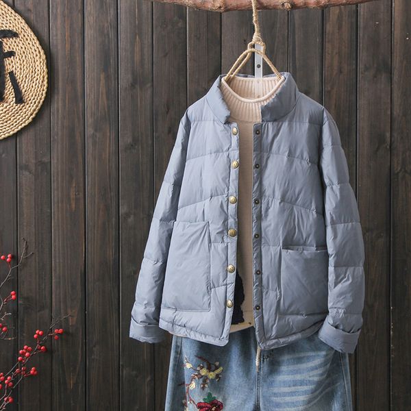 

2021 new winter of women ultra light short jackets white down puffer female fine jacket autumn parkas q6mz, Black