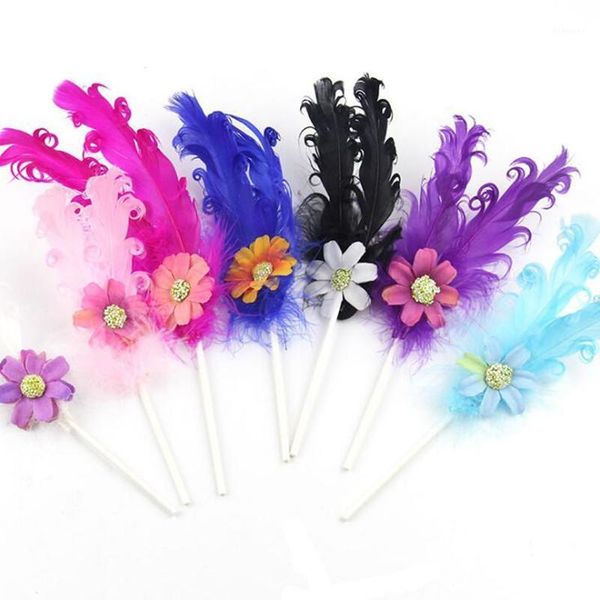 

new flower curly feather cake ers cake flag baking decor party decoration wedding birthday1