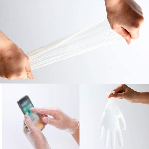 

factoryn2crfactoryn2crfactory14yzpcs transparent disposable pvc dishwashing/kitchen/latex/rubber/garden gloves 100 unive