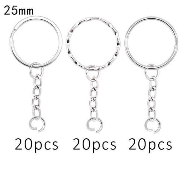 

rhodium plated metal keyring keychain round split ring key holder rings women men gift diy key chains accessories jewelr qyllif, Slivery;golden