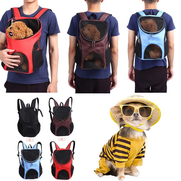 

carrier mesh dogs backpack double pet travel outdoor cat shoulder bag windows xdpoj
