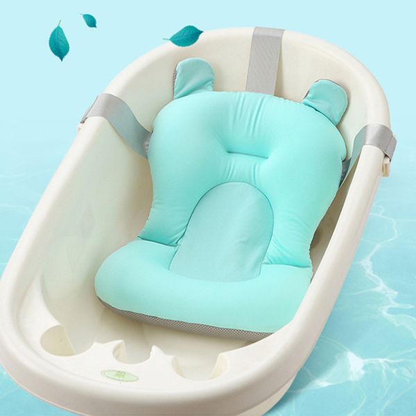 

baby shower bath tub pad non-slip bathtub seat support mat newborn safety security bath support cushion foldable soft pillow lj201026