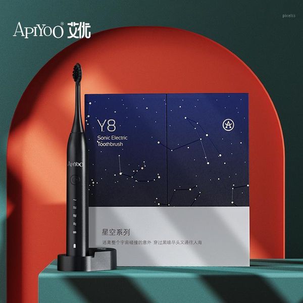 

apiyoo y8 starry sky series rechargeable electric toothbrush automatic sonic brush 5 mode timer ipx7 waterproof ultrasonic1