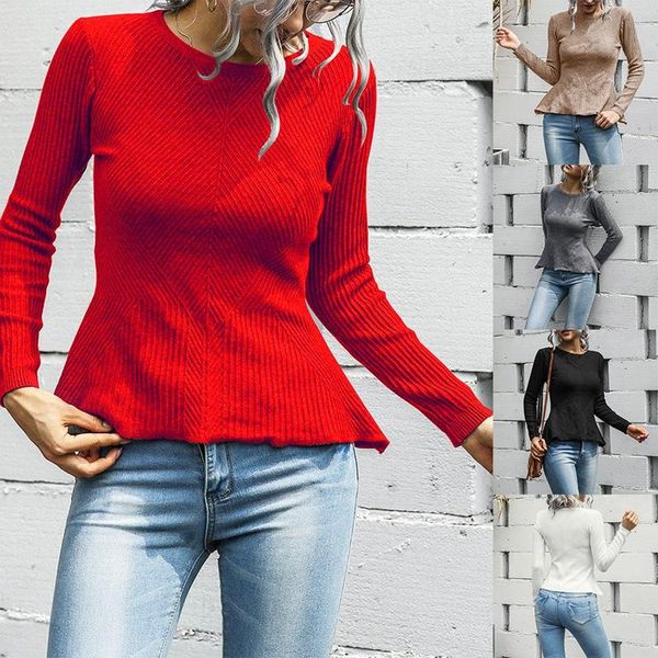 

warm soft sweater women's autumn winter fashion casual ruffle long sleeve pullover knitting shirt sweaters, White;black