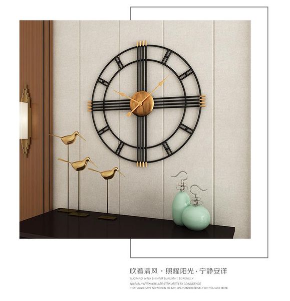 

wall clocks 80cm modern minimalist clock living room nordic style iron mute
