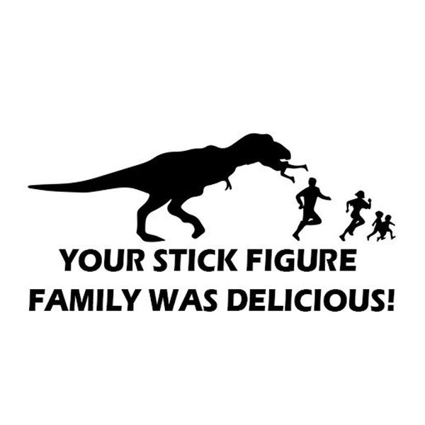 

15.5cm*7.3cm your stick figure family was delicious stickers decals vinyl s4-0431