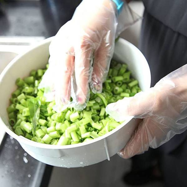 

glove one-off plastic 2500pcs clear disposable gloves for industrial restaurant cleaning
