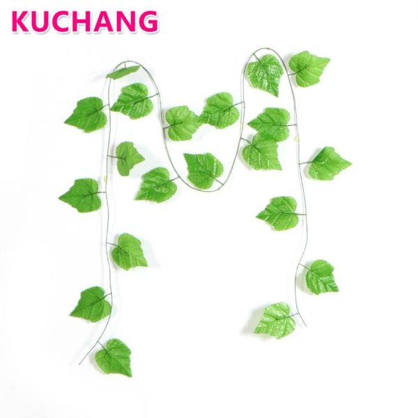 

decorative flowers & wreaths 2.4m artificial ivy vine leaf fake sweet potato foliage garland plant home wedding decoration hanging green par