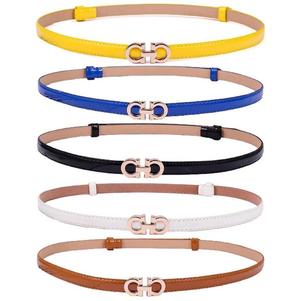 

women belts pu leather skinny adjustable thin belt candy colors leather waist strap sweetness female waistband for dress, Black;brown