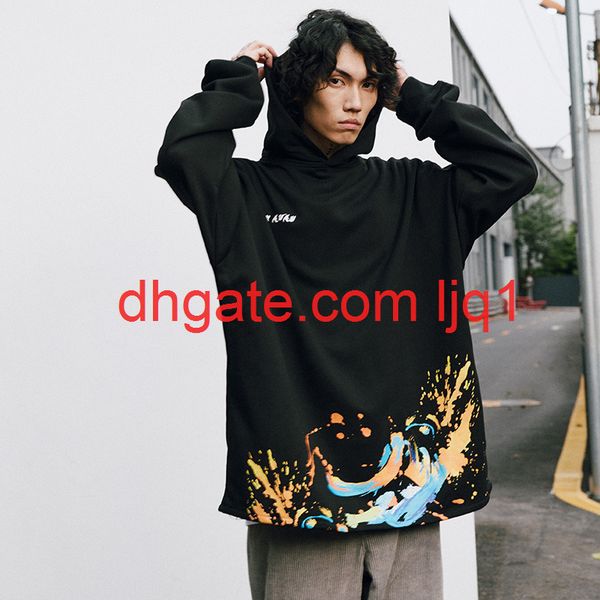 

wxwovdy men's new fashion brand pullover in autumn and winter 2020, Black