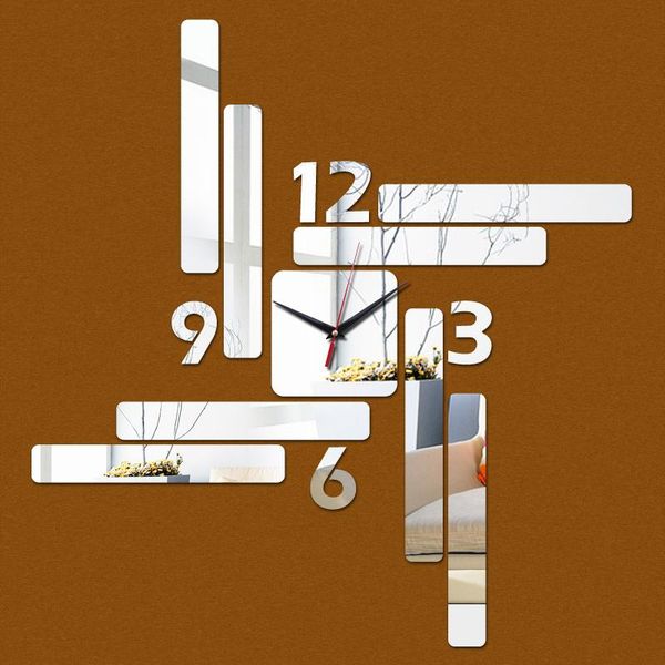 

new sale watch wall 3d home decor living room modern design mirror art clocks fashion sticker safe
