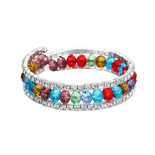 

simple zircon bracelet austrian crystal bracelet jewelry women jewelry fashion barcelet for girl gift diameter 7cm1, Black