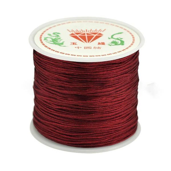 

45m roll 0.8mm nylon kumihimo thread for jewerly making tassel material diy red cords findings handmade braided rope supplier h jllsck