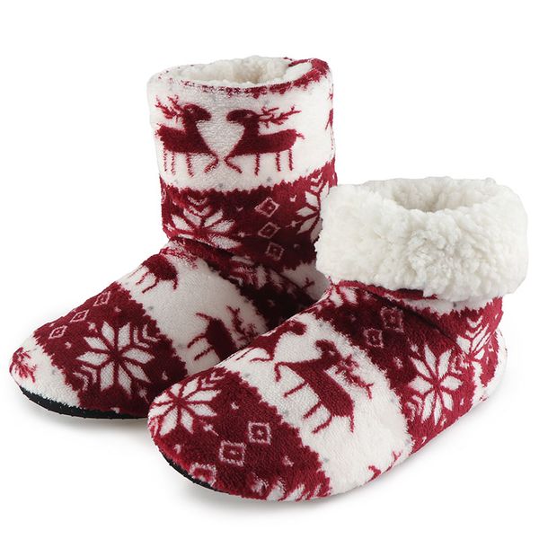 

winter fur slippers women warm house slippers plush flip flops christmas cotton indoor home shoes floor shoes claquette fourrure, Black