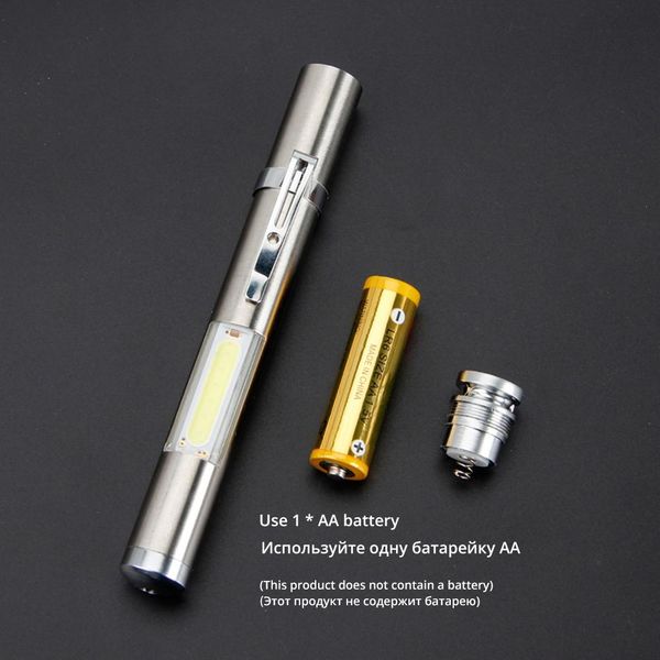 

multifunctional led flashlight laser light cob work light powered by aa batteries suitable for teachers campingetc. bbyzdg alice_bag
