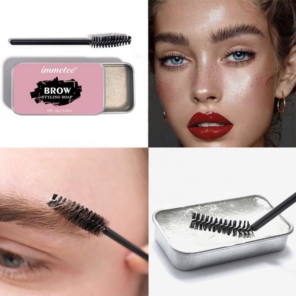 

maquillage brow styling soap makeup balm styling brows soap kit eyebrow setting gel waterproof eyebrow tint pomade eyebrow shaping soap