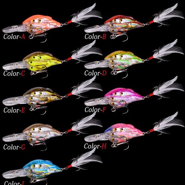 

1pcs trolling winter fishing group of fish bionic hard bait 7.8cm 9.4g artificial crank lure wobbler rotate fishing ge qylyko
