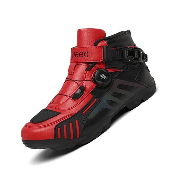 

cycling shoes breathable men sneakers rubber outdoor mountain motorcycle boots width medium size 37-48, Black