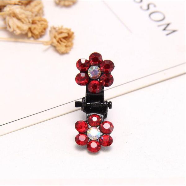 

hair clips 12pcs/pack crystal rhinestone flower claw hairpins accessories ornaments hairgrip for kids girl t1430