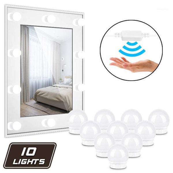 

hand sweep dimmable led vanity makeup mirror light bulb lights stepless dimmable lamp 2/6/10/14 bulbs kit for dressing table1