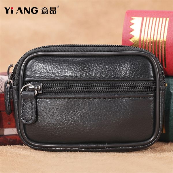 

genuine leather men's mini belt leisure casual money purse cigarette pouch waist fanny packs bum hip bags for men cowhide 201130