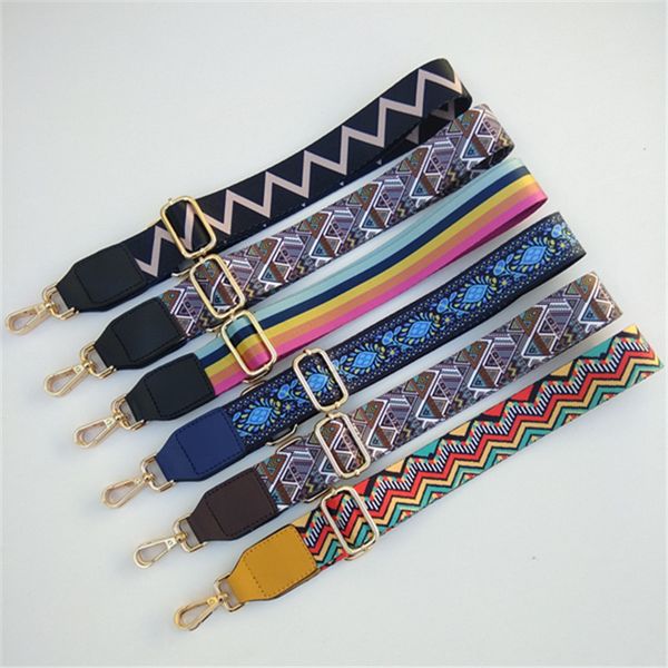 

fashion o bag handl strap for women removable diy shoulder rainbow handbag accessories cross body messenger bag straps, Black