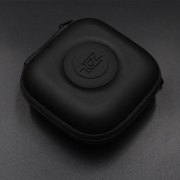 

new kz pu square headphone storage bag portable zipper digital package data cable storage box pressure shock absorption