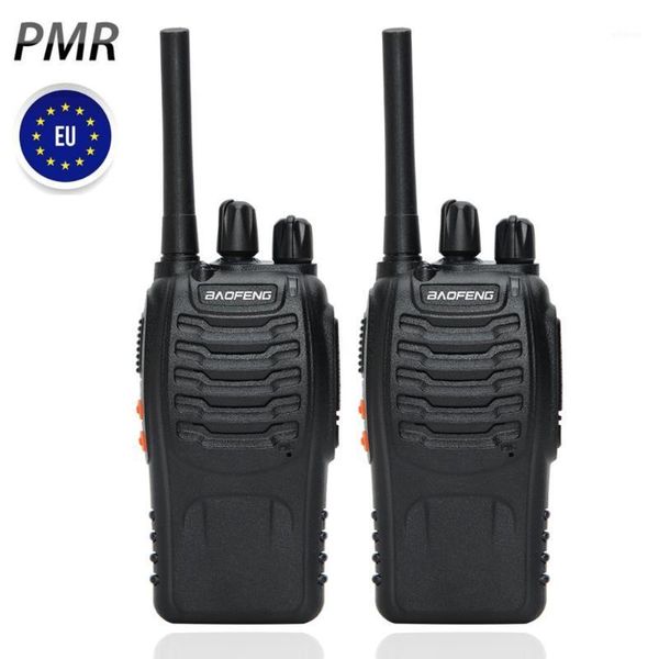 

walkie talkie 2pcs baofeng bf-88e pmr uhf 446 mhz 0.5 w 16 ch handheld ham two-way radio with usb charger for eu user1