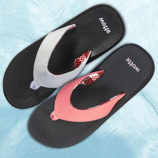 

women non-slip flip flop slippers woman summer slides shoes comfortable casual beach slides couples home slippers footwear #0n4v, Black