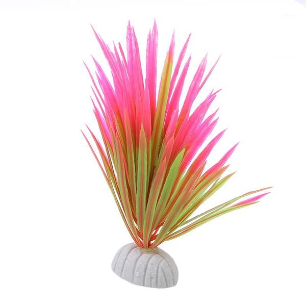 

plastic plant daffodils water grass aquarium fish tank decor ornament1