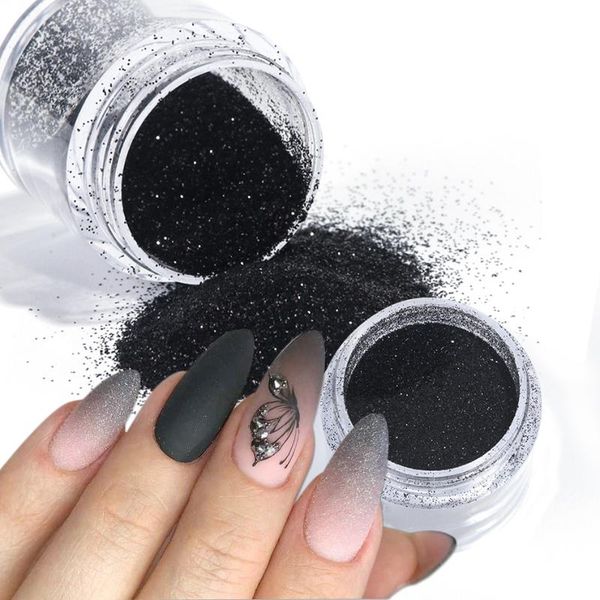 

nail glitter black white sugar powder holographic candy shinning acrylic dust diy rub pigment gel decoration glmn01-08, Silver;gold