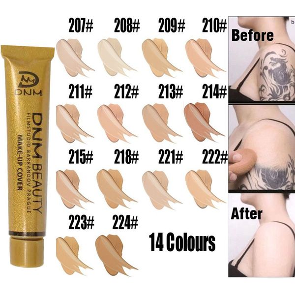 

dnm high covering face concealer cream contour pallete foundation full cover waterproof make up lip face pores cosmetic 0420