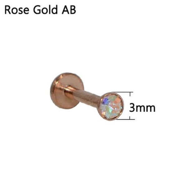 

1pc 316l surgical steel internally threaded cz gem labret colorful ear cartilage tragus lip ring earring percing jewelry 16g q jllbyf, Silver