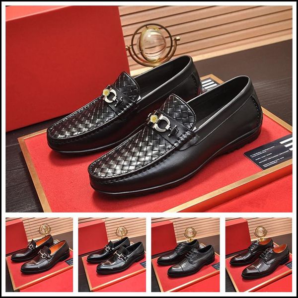 

c5 classic business men's dress shoe fashion elegant formal wedding shoes men slip on office oxford shoes for men luxury men shoes 11, Black