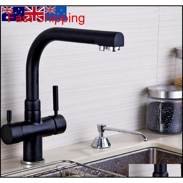 

wholesale- 2017 wholesale modern solid brass three ways alba black kitchen faucet osmosis tri flow sink mixer 3 wa qylllj item_home