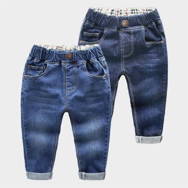 

spring kids jeans boys girls fashion holes jeans children jeans for boys casual denim pants 2-6y toddler lj200821, Blue