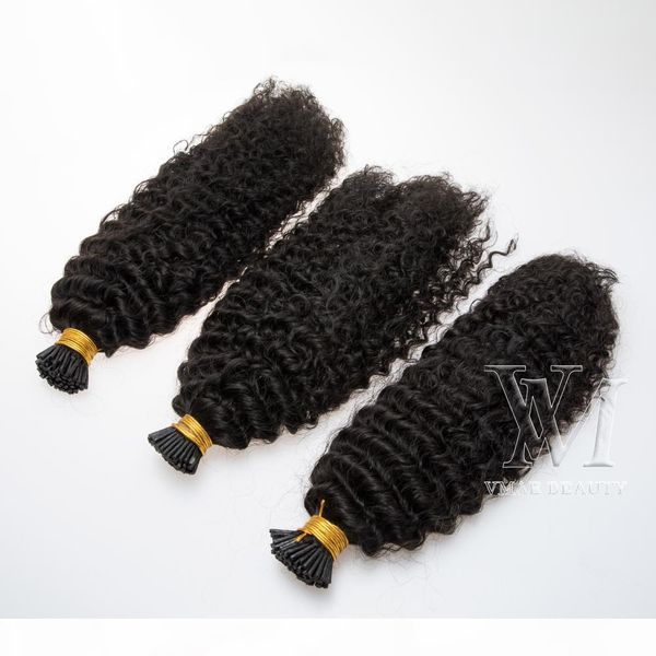 

vmae single drawn grade 11a 100% unprocessed raw indian virgin i tip 2g s pre bonded 100g 3a 3b 3c human hair extensions 1 pcs, Black