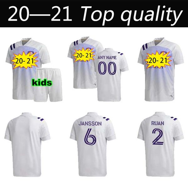 

2020 orlando city mens sc soccer jerseys new moutinho ruan muellruaner akindele dwyer nani jansson away football shirt short sleeve uniform, Black;yellow
