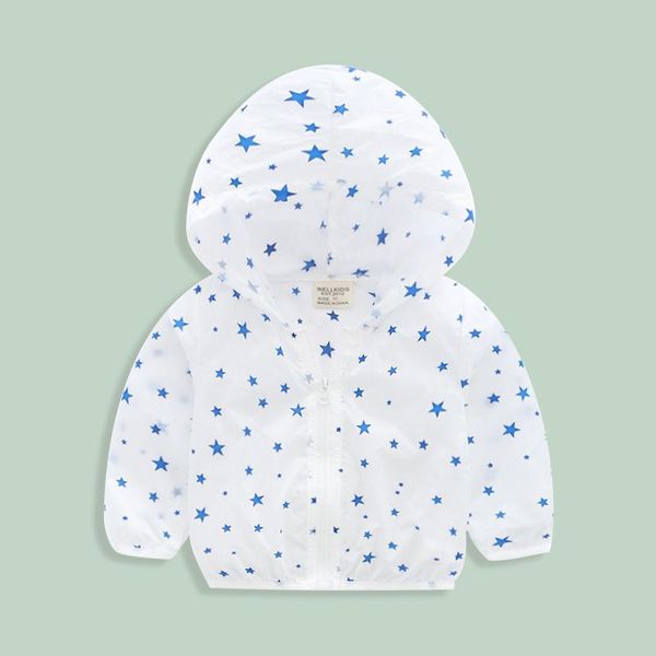 

jackets children's sunscreen clothing coat saftey skin and clothes tong summer anti uv waterproof beach outdoor long sleeved jacket, Blue;gray