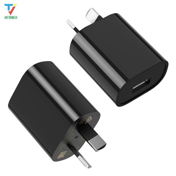 Küçük Boy SAA RCM Sertifikalı AU Fiş Telefon Aksesuarları 5 W 5 V 1A Cep Telefonları Avustralya Pazarı USB Duvar Şarj iPhone iPad Için 100 adet