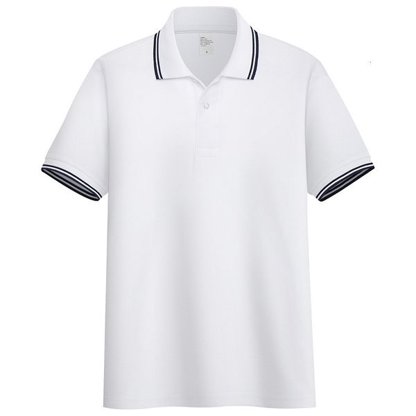 

100% cotton men's polo brand casual short sleeve shirts solid color polos spring autumn size s-3xl;ya287, White;black